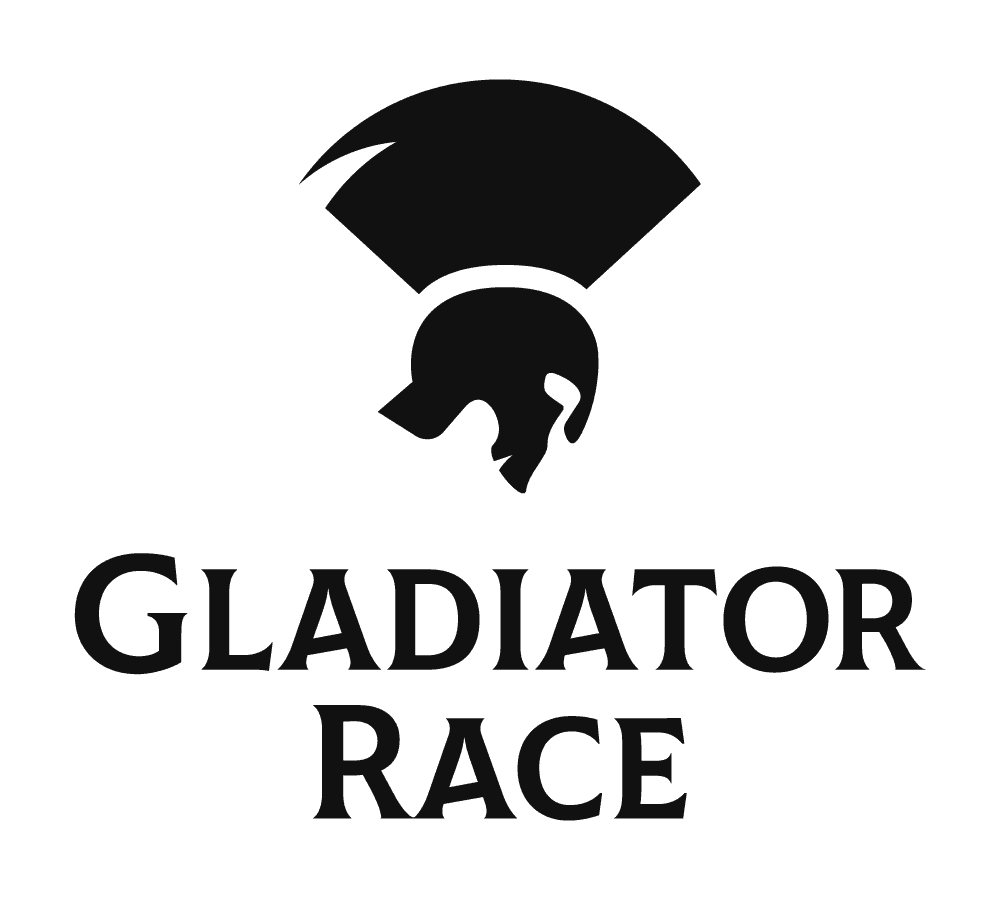 Logo závodu Gladiator Race, kterému měříme čas a zajišťujeme registrace
